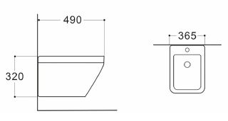 Подвесное биде Aquatek Лира AQ1055-00